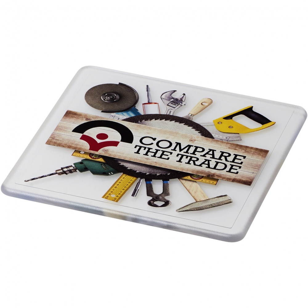 Logo trade corporate gift photo of: Renzo square plastic coaster