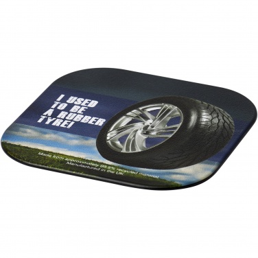 Logotrade promotional items photo of: Brite-Mat® square coaster with tyre material