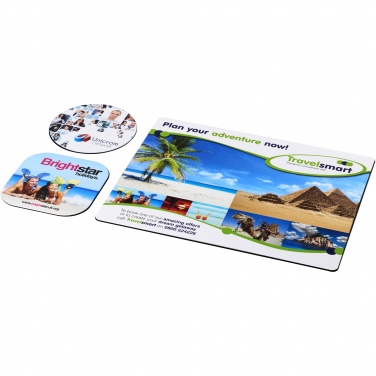 Logotrade promotional gift picture of: Brite-Mat® mouse mat and coaster set combo 1