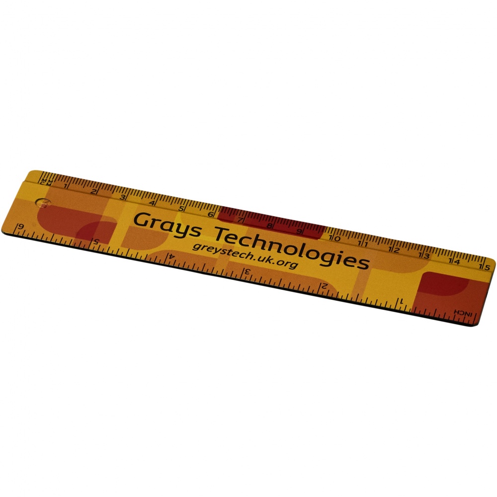 Logotrade promotional products photo of: Terran 15 cm ruler from 100% recycled plastic