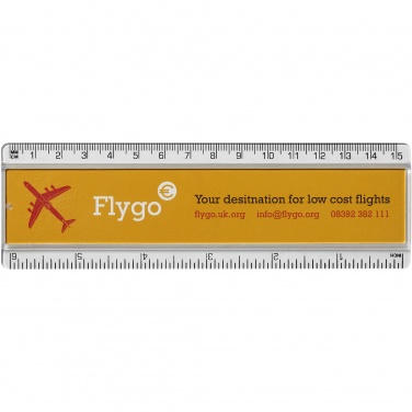 Logo trade corporate gifts image of: Ellison 15 cm plastic insert ruler