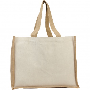 Logotrade corporate gift image of: Varai 320 g/m² canvas and jute shopping tote bag 23L