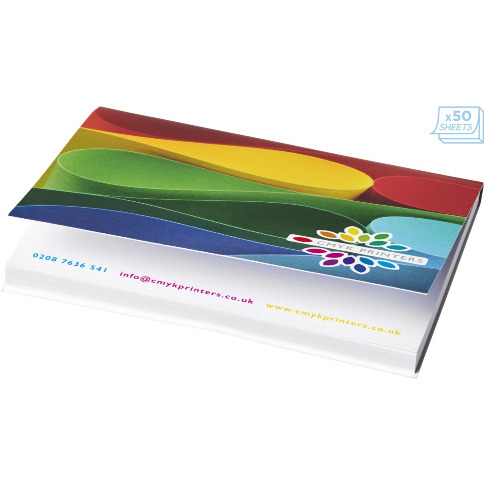 Logo trade business gift photo of: Sticky-Mate® A7 soft cover sticky notes 100x75mm