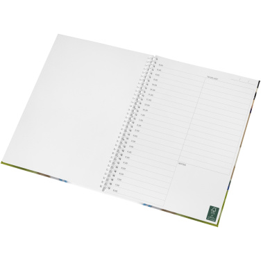Logo trade promotional merchandise picture of: Wire-o A4 notebook hard cover