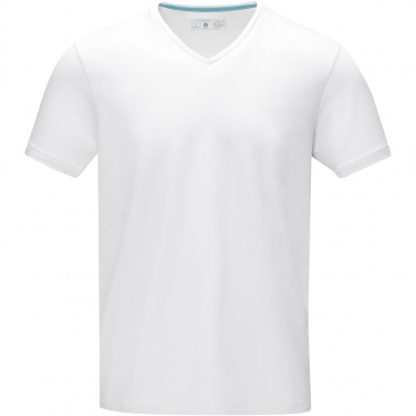 Logo trade business gift photo of: Kawartha short sleeve men's organic V-neck t-shirt