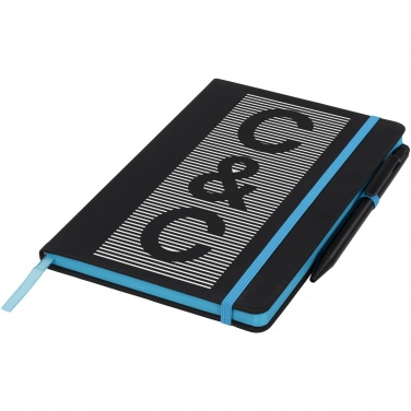 Logo trade promotional giveaways image of: Noir Edge medium notebook