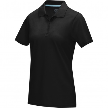 Logo trade advertising products image of: Graphite short sleeve women’s organic polo