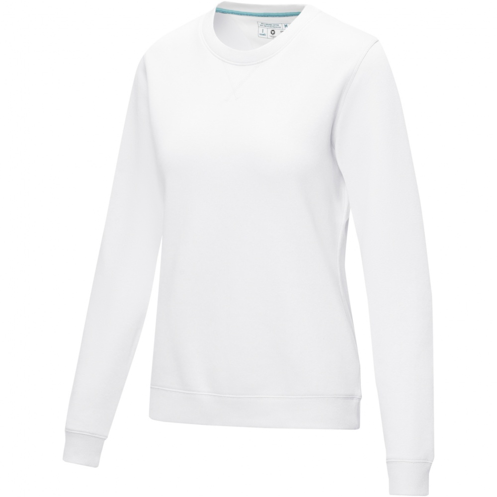 Logo trade promotional merchandise photo of: Jasper women’s organic recycled crewneck sweater
