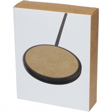 Logotrade promotional gift picture of: Kivi 10W limestone/cork wireless charging pad