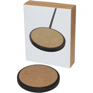Logotrade corporate gift image of: Kivi 10W limestone/cork wireless charging pad