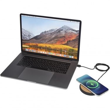 Logotrade business gifts photo of: Kivi 10W limestone/cork wireless charging pad