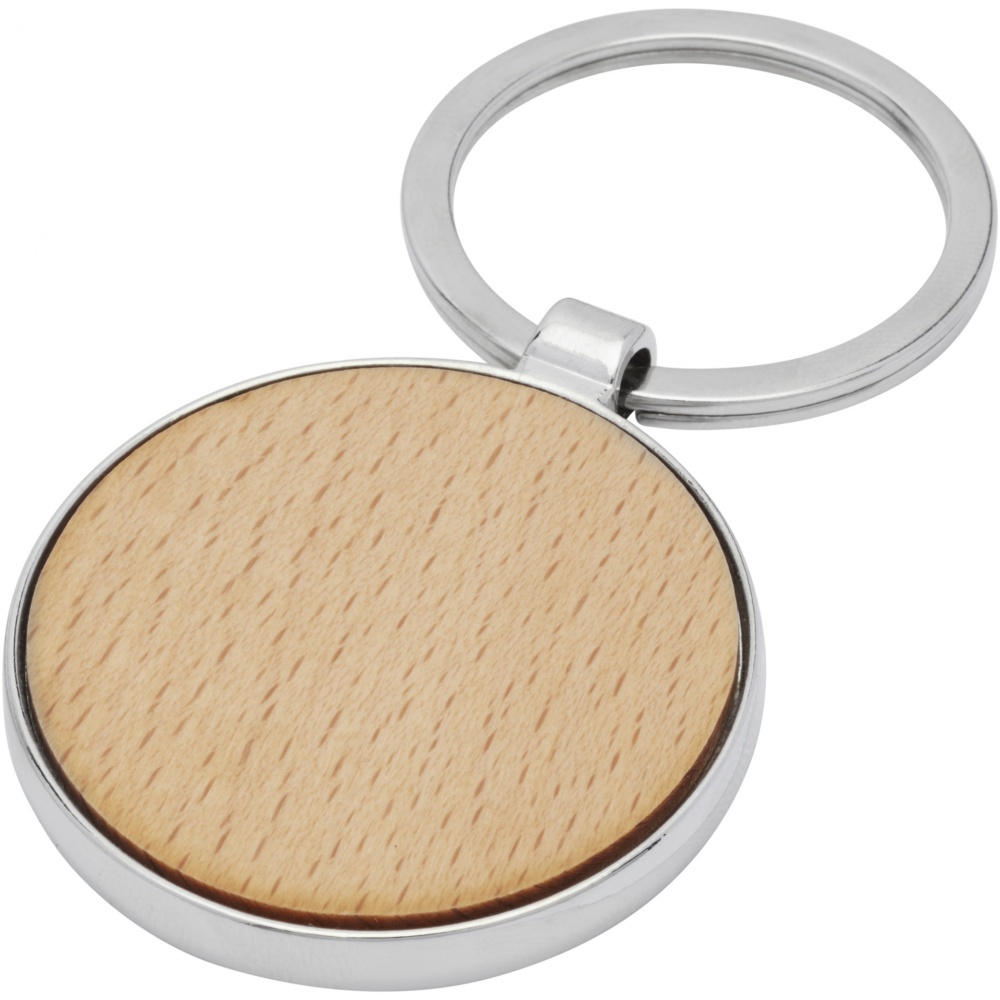 Logotrade advertising product image of: Moreno beech wood round keychain