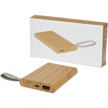 Logo trade advertising products picture of: Tulda 5000 mAh bamboo power bank