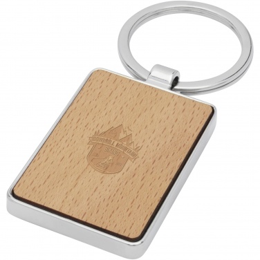 Logotrade corporate gifts photo of: Mauro beech wood rectangular keychain