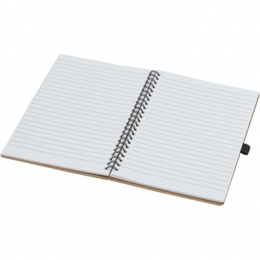 Logotrade promotional product picture of: Cobble A5 wire-o recycled cardboard notebook with stone paper