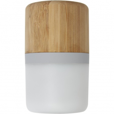 Logo trade promotional items image of: Aurea bamboo Bluetooth® speaker with light 