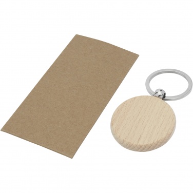 Logotrade promotional merchandise picture of: Giovanni beech wood round keychain
