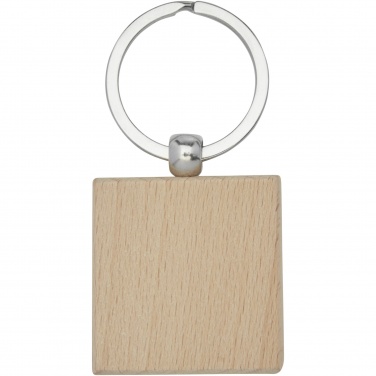 Logotrade promotional giveaway picture of: Gioia beech wood squared keychain