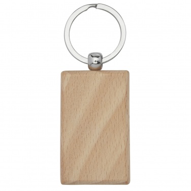 Logotrade promotional products photo of: Gian beech wood rectangular keychain