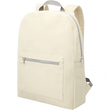Logo trade advertising product photo of: Pheebs 450 g/m² recycled cotton and polyester backpack 10L