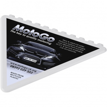 Logo trade promotional items image of: Frosty triangular recycled plastic ice scraper