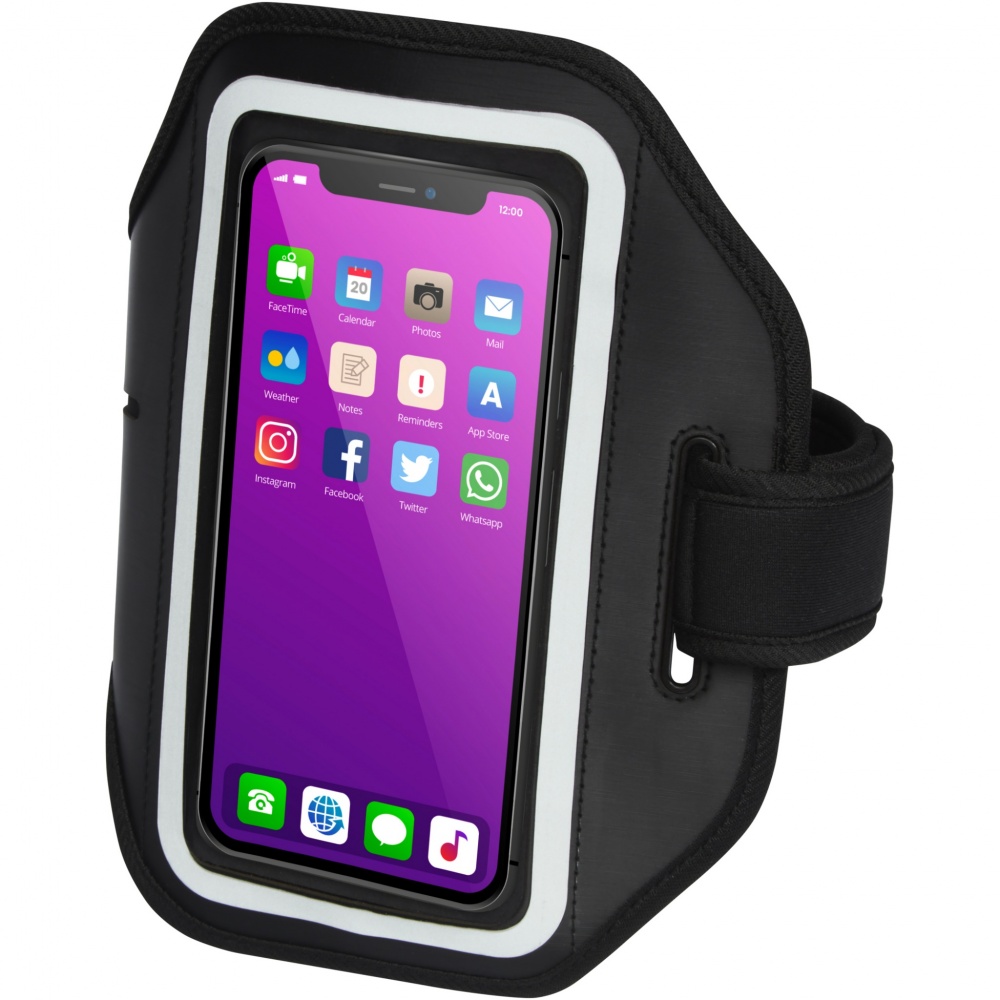 Logo trade corporate gifts image of: Haile reflective smartphone bracelet with transparent cover