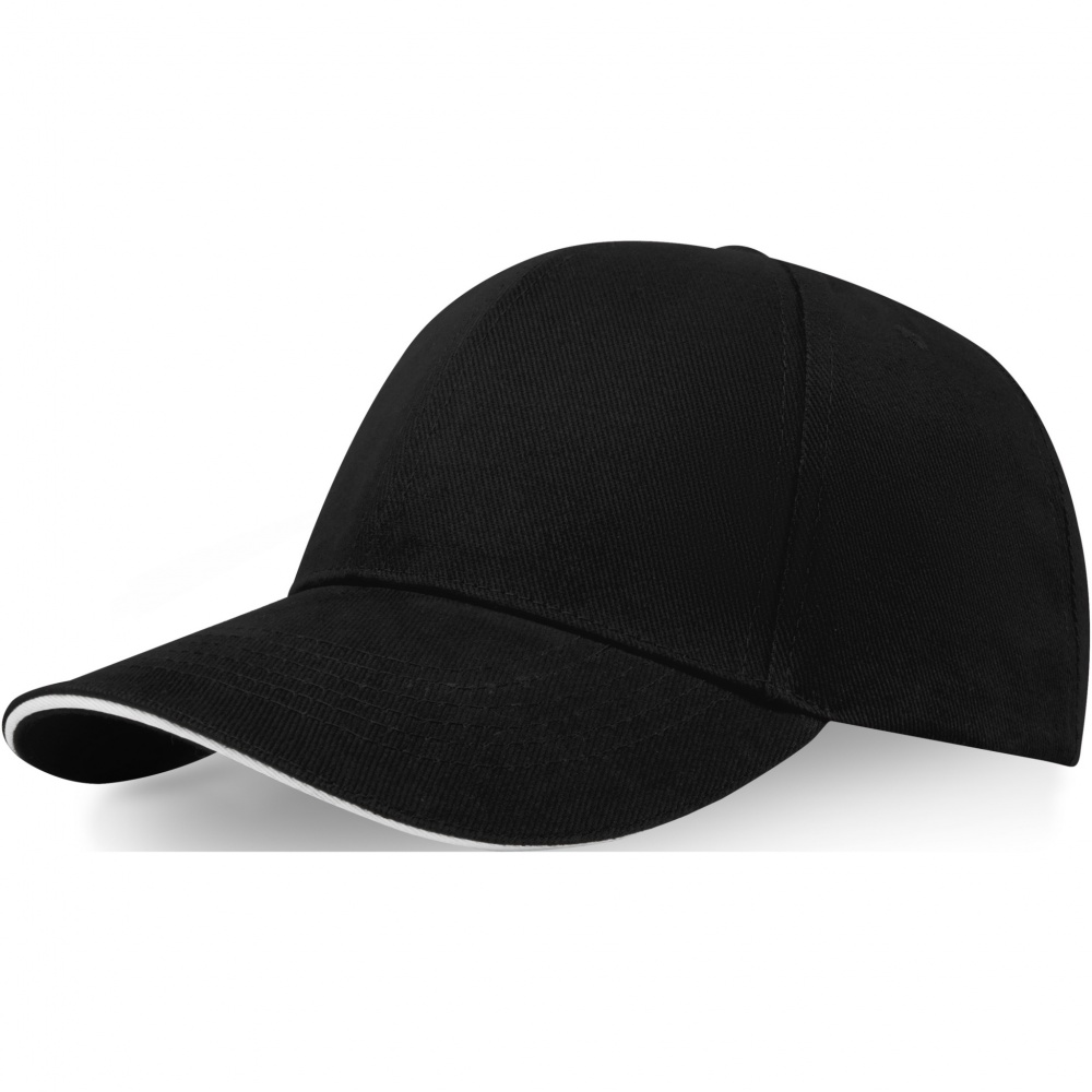 Logo trade promotional gifts image of: Topaz 6 panel GRS recycled sandwich cap