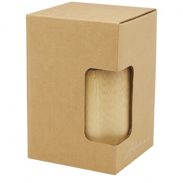 Logo trade promotional item photo of: Pereira 320 ml porcelain mug with bamboo outer wall