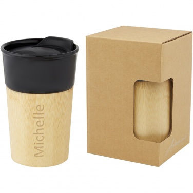 Logotrade corporate gift picture of: Pereira 320 ml porcelain mug with bamboo outer wall