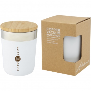 Logo trade promotional products image of: Lagan 300 ml stainless steel tumbler with bamboo lid