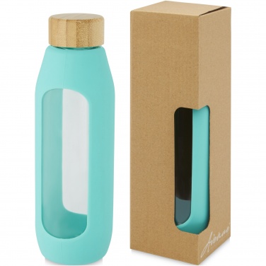 Logo trade advertising product photo of: Tidan 600 ml borosilicate glass bottle with silicone grip
