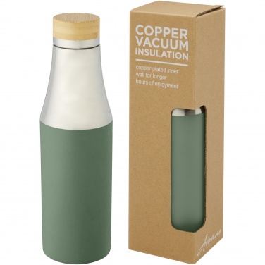 Logotrade promotional item picture of: Hulan 540 ml copper vacuum insulated stainless steel bottle with bamboo lid
