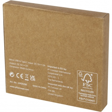 Logo trade promotional items picture of: Loop 5000 mAh recycled plastic power bank