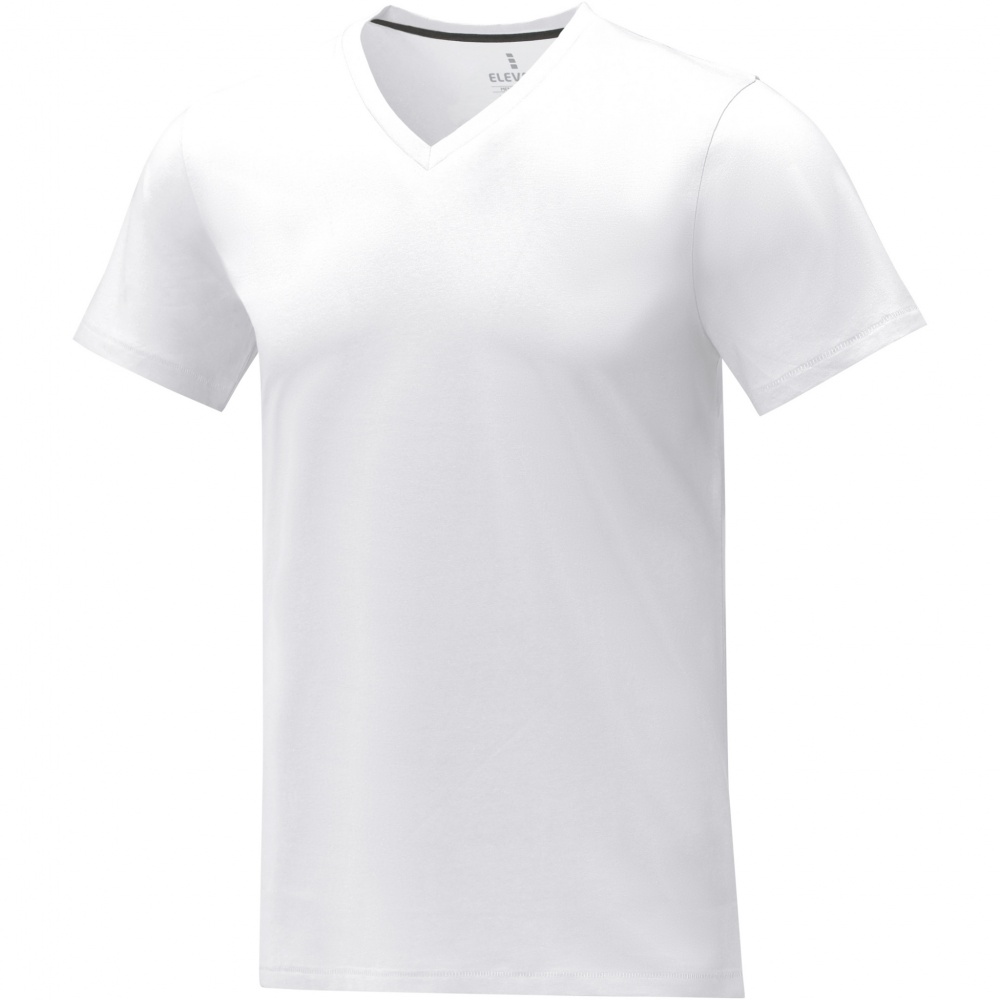 Logo trade promotional merchandise image of: Somoto short sleeve men's V-neck t-shirt 