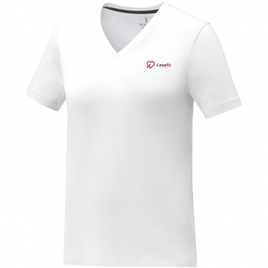 Logo trade advertising products image of: Somoto short sleeve women's V-neck t-shirt 