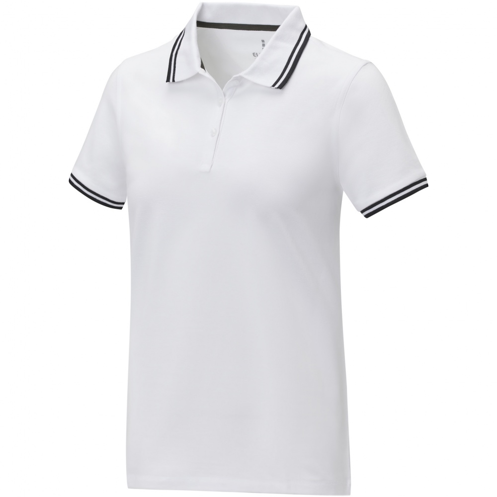 Logotrade promotional gift picture of: Amarago short sleeve women's tipping polo