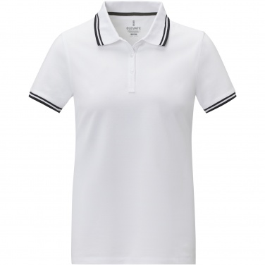 Logo trade promotional giveaways picture of: Amarago short sleeve women's tipping polo
