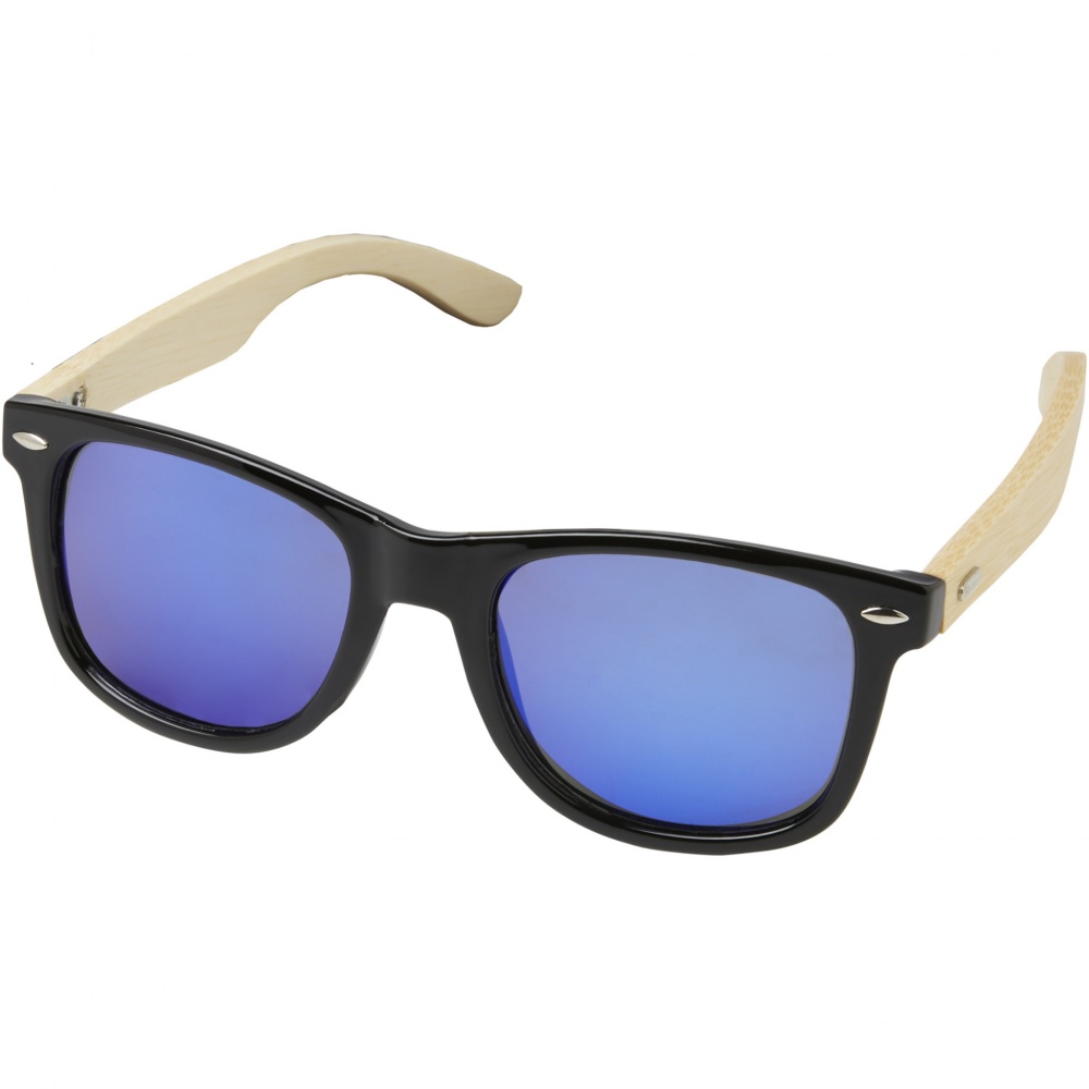 Logotrade promotional gift image of: Taiyō rPET/bamboo mirrored polarized sunglasses in gift box
