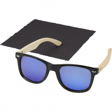 Logo trade promotional merchandise image of: Taiyō rPET/bamboo mirrored polarized sunglasses in gift box
