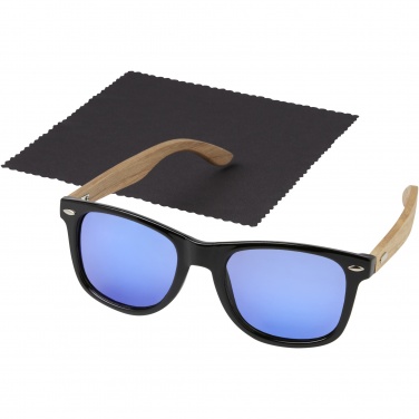 Logo trade promotional gift photo of: Hiru rPET/wood mirrored polarized sunglasses in gift box