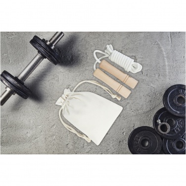 Logo trade promotional gift photo of: Denise wooden skipping rope in cotton pouch
