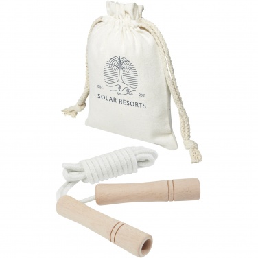 Logo trade promotional gifts picture of: Denise wooden skipping rope in cotton pouch