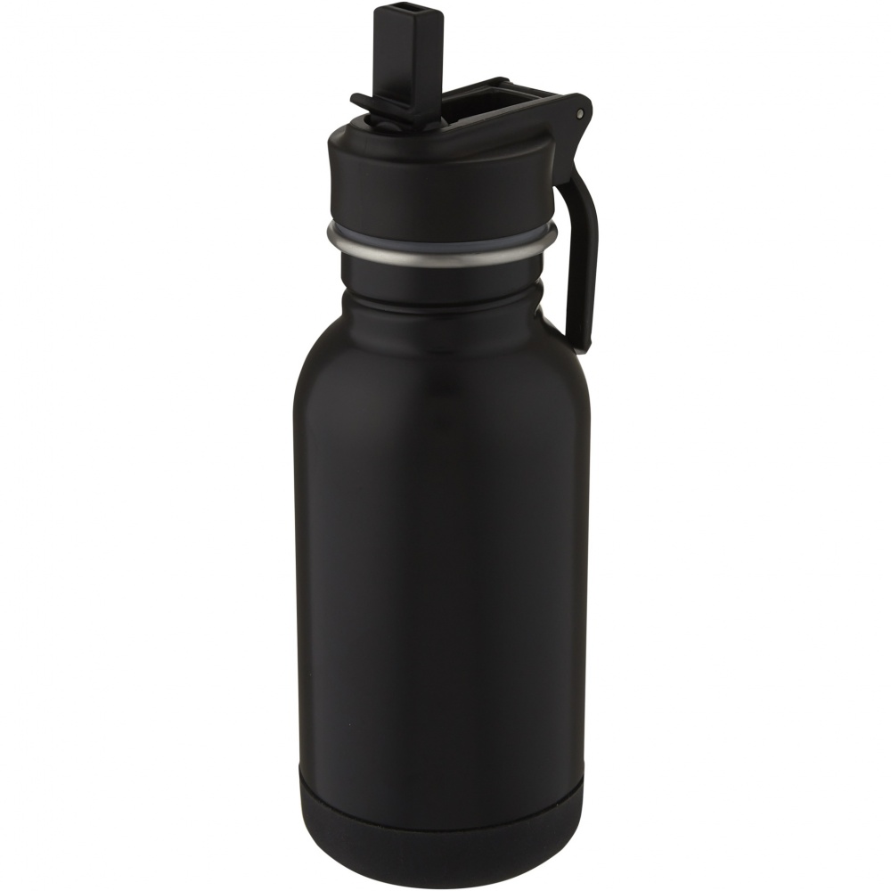 Logo trade corporate gifts picture of: Lina 400 ml stainless steel sport bottle with straw and loop