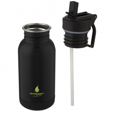 Logotrade promotional gift image of: Lina 400 ml stainless steel sport bottle with straw and loop