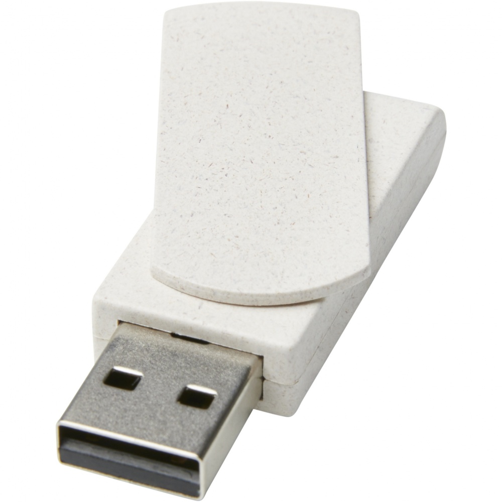 Logotrade promotional items photo of: Rotate 4GB wheat straw USB flash drive