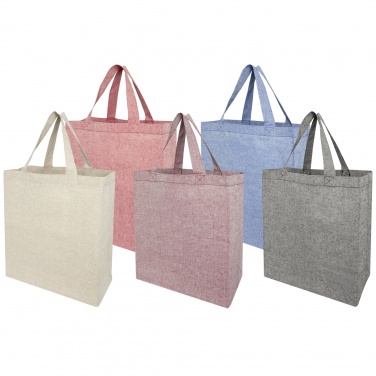 Logo trade business gifts image of: Pheebs 150 g/m² recycled gusset tote bag 13L