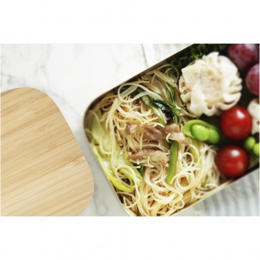 Logotrade corporate gift image of: Tite stainless steel lunch box with bamboo lid