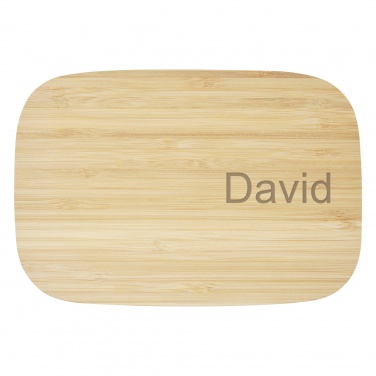 Logotrade advertising product picture of: Tite stainless steel lunch box with bamboo lid