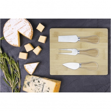 Logotrade promotional product image of: Ement bamboo cheese board and tools