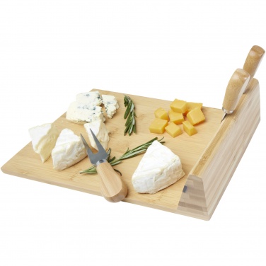 Logo trade promotional giveaways picture of: Mancheg bamboo magnetic cheese board and tools